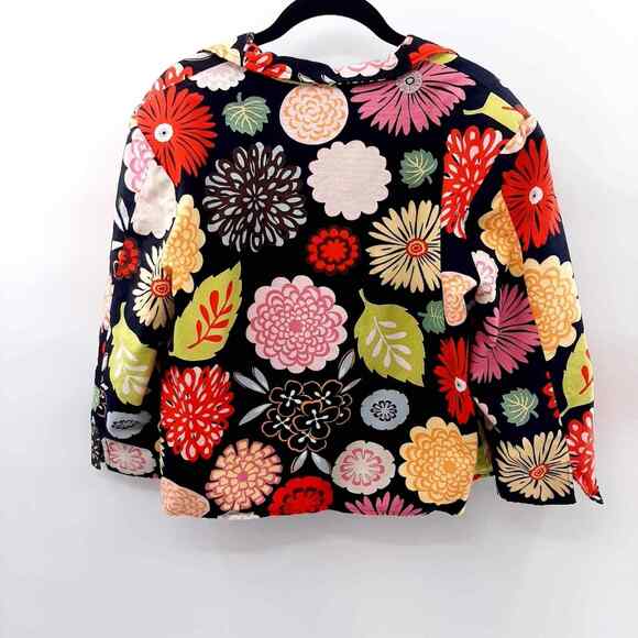 Vintage Painted Pony floral print 3/4 sleeve jacket in size L - Picture 2 of 4